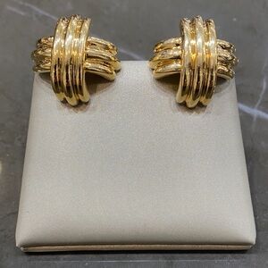 Tiffany Gold-Tone Knot Clip-On Earrings - Women Jewelry